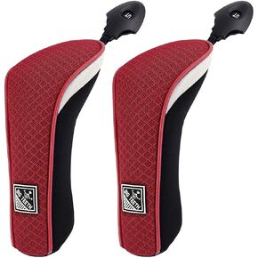 BIG TEETH Golf Hybrid Head Covers Set Headcovers Utility UT Club Protector Meshy with Interchangeable Number Tag (2 Pcs)