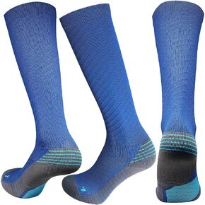 3 Pairs Compression Socks Men Women 20-30 mmHg Knee-High Support Athletic Socks for Sport, Travel, Leg Discomfort