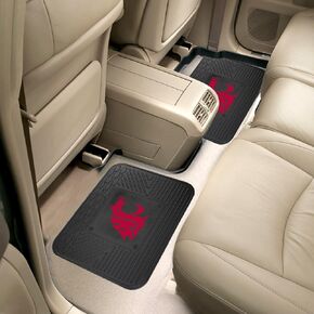 FANMATS 12780 NCAA Washington State Cougars Back Row Utility Car Mats - 2 Piece Set, 14in. x 17in., All Weather Protection, Universal Fit, Deep Resevoir Design, Molded Team Logo