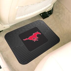 FANMATS 13012 SMU Mustangs Back Row Utility Car Mat - 1 Piece - 14in. x 17in., All Weather Protection, Universal Fit, Molded Team Logo