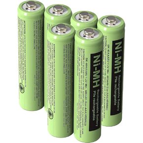 6-Pack BK-40AAABU Replacement 1.2V 400mAh Battery for Panasonic Cordless Phone System BK40AAABU