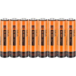 8-Pack iMah 1.2V 750mAh Ni-MH AAA Rechargeable Batteries for Panasonic Cordless Phone Also Compatible with BK30AAABU BK40AAABU HHR-55AAABU HHR-65AAABU HHR-75AAA/B HHR-4DPA/4B BT205662 and Solar Lights
