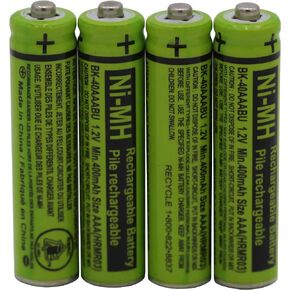 RocketBus 4 BK-40AAABU 1.2V 400mAh Ni-MH Rechargeable Battery Packs for Panasonic Cordless Phone System BK40AAABU