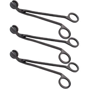 ApplianPar Candle Snuffer Wick Trimmer Cut Stainless Steel Black Clipper Scissor Candle Tool Pack of 3