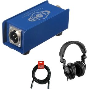 Cloud Microphones Cloudlifter CL-1 Mic Activator with HPC-A30 Studio Headphones & XLR Cable Bundle