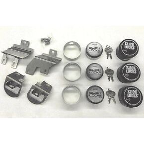 Slick Locks 2014+ Ford Transit Connect Kit Complete with Spinners, Weather Covers & Locks