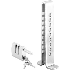 9 Holes Brake Pedal Lock | Anti-Theft Clutch Safety Lock Car Brake Pedal Security Lock Tool with 3 Keys Auto Stainless Steel Clutch Lock