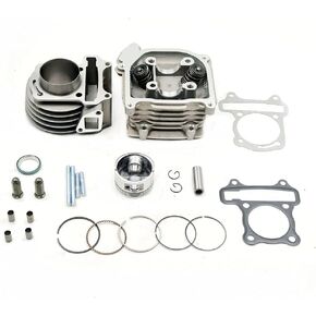 ZTDZZH 50mm Bore Cylinder Head Kit for GY6 50cc to 100cc Engine with 64mm Valves scooter taotao kazuma ATV Moped