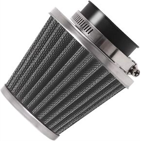 Evermotor 34mm 35mm 36mm Universal Double Layer Steel Air Filter Carburetor Cleaner for Motorcycle Scooter ATV Moped Red