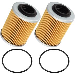 420956123 X3 Oil Filter for Can Am Maverick X3 2017-2023 Max Turbo R RR 2019-2023 Renegade 1000r Ryker STD 600 900 ACE Ski-Doo Sea-Doo 2 Up 3 Up SBT 36-115#420956120 Includes O-Rings Pack of 2