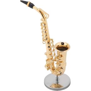 Miniature Alto Saxophone, Mini Saxophone Instrument Model with Gift Box for Home Desk Shelf Music Room Decor Gift Idea in Kuwait