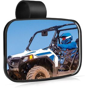 2022 UTV Mirror, ISSYAUTO Clear Convex Mirror with ShatterProof Tempered Glass and 1.5"-2" Mount Compatible with 2021 Polaris RZR PRO XP, Commander and Maverick X3, Viking, Rhino, Pioneer, Kubota RTV