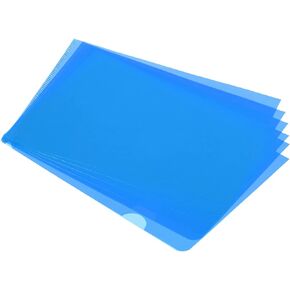 PATIKIL L Type Folders 6 Pack A5 Plastic Clear Document Folder File Jacket Sleeves Project Pockets, Clear