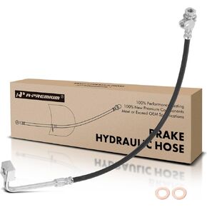 A-Premium Front Driver Brake Hydraulic Hose Compatible with Ford Models - For F-250 1989-1996, For F-350 1990-1994 - Replace# F0TZ2078C