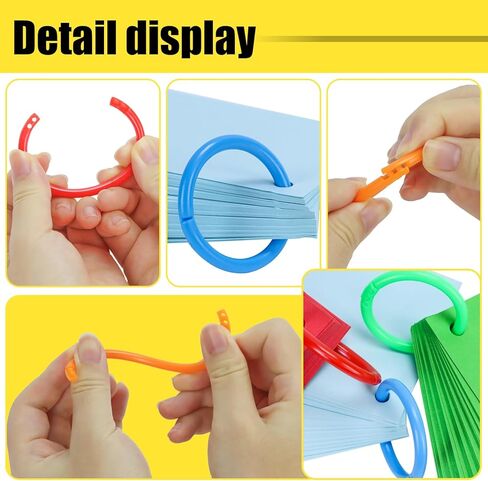 بطاقات فهرسة متعددة الألوان، 600 ورقة بطاقات فلاش مع حلقات، بطاقات فهرسة فارغة مقاس 3 × 5 بوصة، بطاقات دراسة، بطاقات ملاحظات للتعلم المدرسي واللوازم المكتبية، 10 ألوان in Kuwait