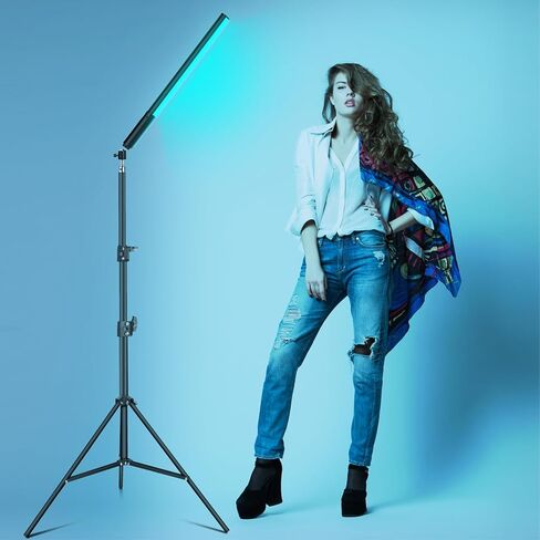 2 حزمة RGB LED عصا عصا إضاءة الفيديو، مجموعات إضاءة استوديو التصوير الفوتوغرافي مع حامل ثلاثي القوائم وجهاز التحكم عن بعد، عصا إضاءة التصوير الفوتوغرافي الخافتة 36 لونًا 3000K-6000K in Saudi Arabia