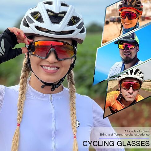 نظارات KAPVOE لركوب الدراجات، نظارات شمسية مستقطبة رياضية، نظارات الدراجة الجبلية MTB للرجال والنساء، دراجة الطريق BMX، الجري والصيد والجولف in Saudi Arabia