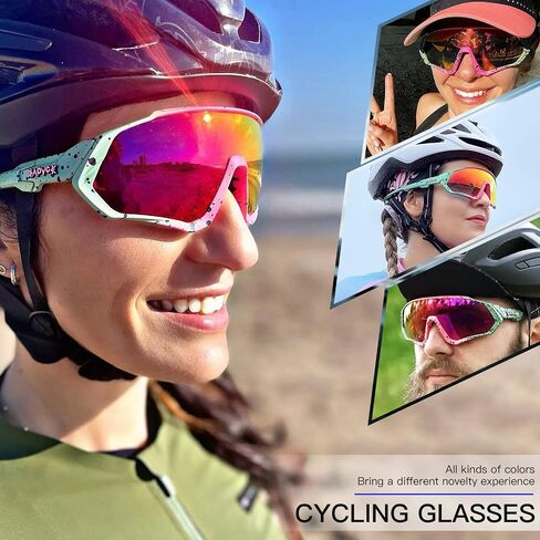 نظارات KAPVOE لركوب الدراجات، نظارات شمسية مستقطبة رياضية، نظارات الدراجة الجبلية MTB للرجال والنساء، دراجة الطريق BMX، الجري والصيد والجولف in Saudi Arabia