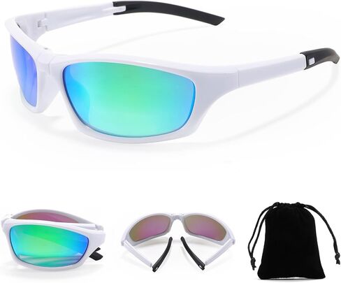 Folding Sunglasses for Women Men, Polarized Easy Carry Sports Sunglasses for Cycling UV Protection Sun Shades in Saudi Arabia