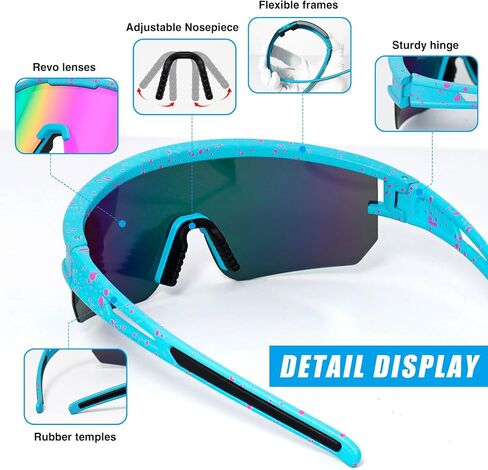 Polarized Cycling Sunglasses for Men Women UV400 Baseball Glasses for MTB Riding Bicycle Running Driving Bike in Saudi Arabia