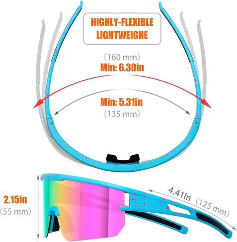 Polarized Cycling Sunglasses for Men Women UV400 Baseball Glasses for MTB Riding Bicycle Running Driving Bike in Saudi Arabia