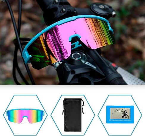 Polarized Cycling Sunglasses for Men Women UV400 Baseball Glasses for MTB Riding Bicycle Running Driving Bike in Saudi Arabia