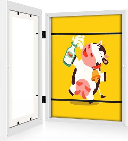 LaVie Home 10x12.5 Kids Art Frame 2 Packs Black Art Frame for Kids Artwork Changeable- Displays10x12.5 Without Mat, Horizontal and Vertical Wall Mount for Children Art Projects in Kuwait