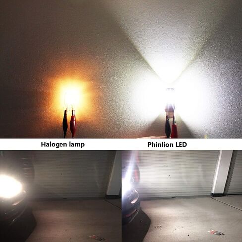 PHINLION 3600 Lumens 7443 7440 7441 T20 W21W LED مصابيح احتياطية مع جهاز عرض للنسخ الاحتياطي لأضواء الفرامل DRL العكسية، 6000K زينون أبيض in Kuwait