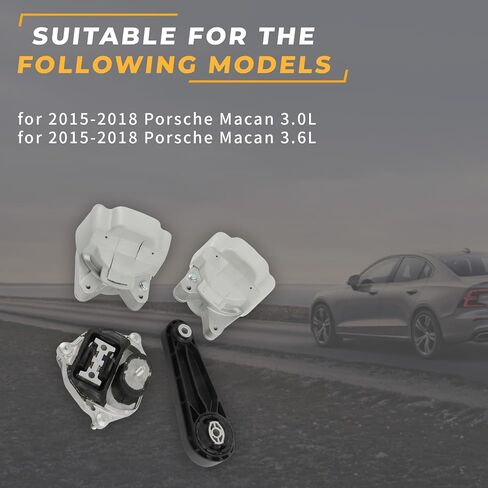 مجموعة تركيب المحرك Noptul 4 قطع، مناسبة لبورشه ماكان 95B 3.0L 3.6L 2015-2018، قطع غيار حامل محرك السيارات 94637505740 94637505840 7PP199331A 8K0399151CD in Kuwait