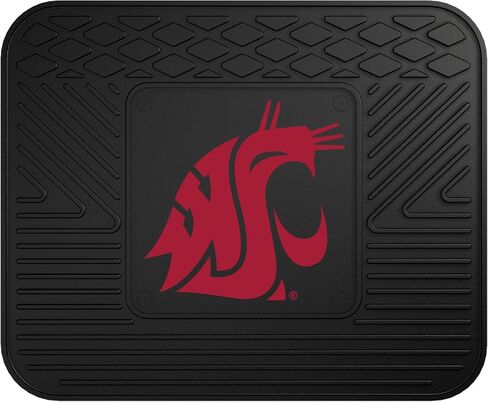 FANMATS 12780 NCAA Washington State Cougars سجادات السيارة للصف الخلفي - مجموعة من قطعتين، 14 بوصة. × 17 بوصة، حماية من جميع الأحوال الجوية، ملاءمة عالمية، تصميم خزان عميق، شعار الفريق المصبوب in Saudi Arabia
