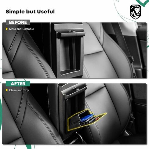 صندوق تخزين مسند الذراع المخفي من YHTAUTO مناسب لطراز Tesla 3 2017-2023 والطراز Y 2020-2024، صندوق تخزين منظم لوحدة التحكم المركزية مع فتحة مغناطيسية وإغلاق - أسود in Kuwait