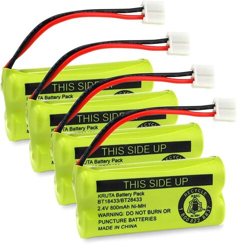 BT18433 BT28433 2.4V 800mAh Ni-MH Cordless Phone Battery Pack Compatible with BT18433/BT28433 CS6219 CS6229 DS6301 DS6151 DS6101 BT184342 BT284342 BT-1011 BT-1018 BT-1022 BT-1031 （4 Pack） in Saudi Arabia