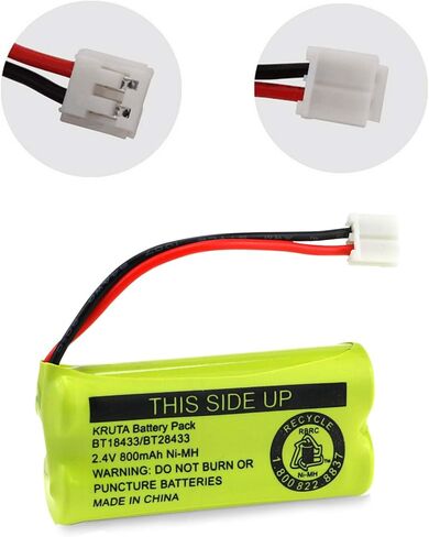 BT18433 BT28433 2.4V 800mAh Ni-MH Cordless Phone Battery Pack Compatible with BT18433/BT28433 CS6219 CS6229 DS6301 DS6151 DS6101 BT184342 BT284342 BT-1011 BT-1018 BT-1022 BT-1031 （4 Pack） in Saudi Arabia