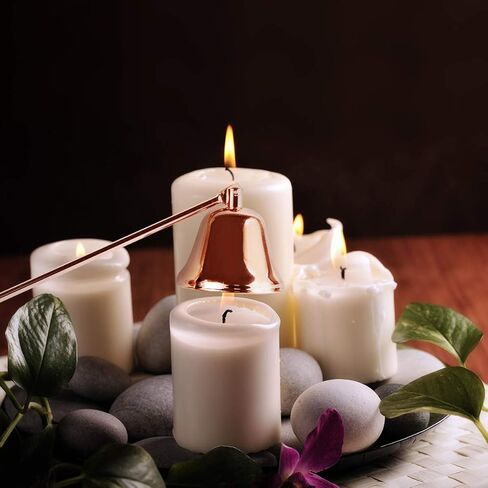 Candle Snuffer, Candlesnuffers Wick Snuffer Candle Accessory with Long Handle for Putting Out Extinguish Candle Wicks Flame Safely (Rose Gold) in Kuwait