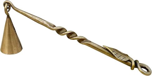 Hand Forged Leaf Candle Snuffer Iron Handmade Medieval Candle Snuffer Blacksmith Candle Extinguisher Gift for Candle Lovers Classic Look Antique Brass Finish Wick Candlesnuffers in Saudi Arabia