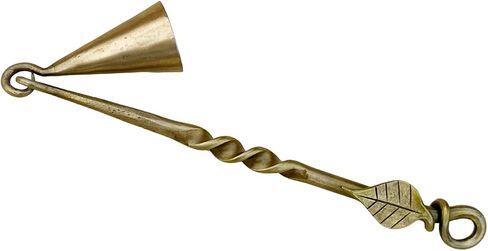 Hand Forged Leaf Candle Snuffer Iron Handmade Medieval Candle Snuffer Blacksmith Candle Extinguisher Gift for Candle Lovers Classic Look Antique Brass Finish Wick Candlesnuffers in Saudi Arabia