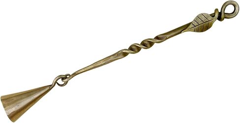 Hand Forged Leaf Candle Snuffer Iron Handmade Medieval Candle Snuffer Blacksmith Candle Extinguisher Gift for Candle Lovers Classic Look Antique Brass Finish Wick Candlesnuffers in Saudi Arabia