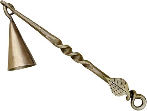 Hand Forged Leaf Candle Snuffer Iron Handmade Medieval Candle Snuffer Blacksmith Candle Extinguisher Gift for Candle Lovers Classic Look Antique Brass Finish Wick Candlesnuffers in Saudi Arabia