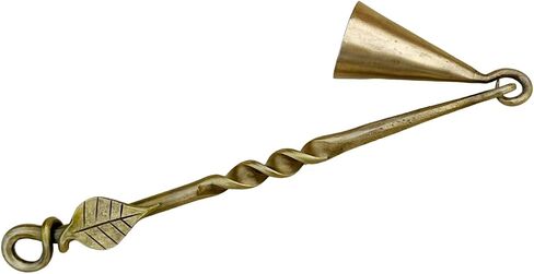 Hand Forged Leaf Candle Snuffer Iron Handmade Medieval Candle Snuffer Blacksmith Candle Extinguisher Gift for Candle Lovers Classic Look Antique Brass Finish Wick Candlesnuffers in Saudi Arabia