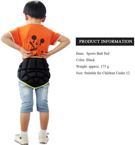 Protective Butt Pad, Children Extreme Sports Hip Pad Hockey Ski Snow Boarding Skate Hip Protection Mat Padded Impact Shorts (Children Under 12 Years Old) in Saudi Arabia