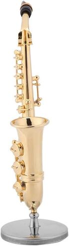 Miniature Alto Saxophone, Mini Saxophone Instrument Model with Gift Box for Home Desk Shelf Music Room Decor Gift Idea in Kuwait