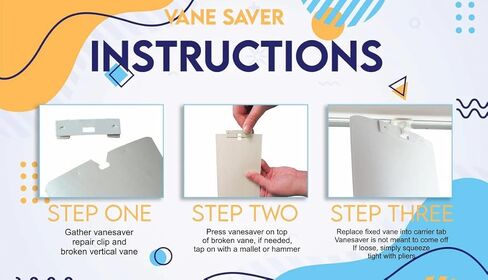 مشابك إصلاح الستائر الرأسية مع حافظة ريشة منحنية لستائر النوافذ، وإصلاح علامات التبويب المكسورة وشرائح استبدال ستائر النوافذ (العاج، 10 عبوات) in Kuwait