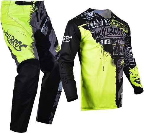 موتوكروس جيرسي بانت كومبو رجالي MX Gear Set ركوب الخيل أسود أزرق الترابية دراجة الطرق الوعرة سباق الكبار in Kuwait