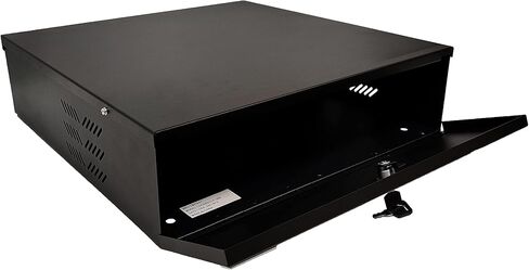 صندوق قفل أمان DVR من الصلب باللون الأسود عالي التحمل مقاس 16 بوصة مع مروحة ومفتاح مقاس 18 بوصة × 18 بوصة × 5 بوصة in Kuwait