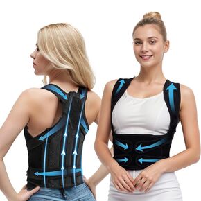 Back Brace Posture Corrector for Women and Men, Adjustable Full Back Support for Upper and Lower Back Pain Relief, Back Straighter Instant Posture Corrector