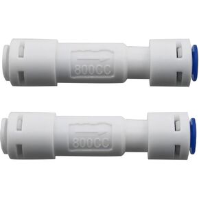 RLECS 2pcs 800CC Flow Restrictor with Quick Connect 1/4" OD Hose Reverse Osmosis Quick Pipe Fitting