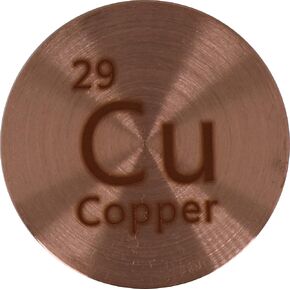 Copper (Cu) 30.68mm Metal Disc - One Troy Ounce