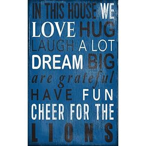 Fan Creations Detroit Lions in This House Sign, Multicolored