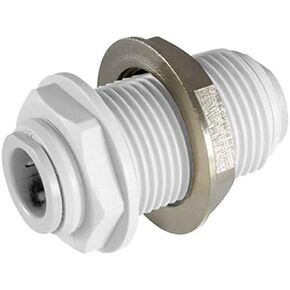 1/4" Tube OD Super Speedfit (R) Bulkhead Union Tube Fitting