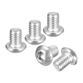 M6-1x20mm Button Head Socket Cap Screws - 40Pack - Good for Road Bicycle, Mountain Bike, Auto, Motorcycle - 304 Stainless Steel Whitewashed - Hex Drive Fasteners
